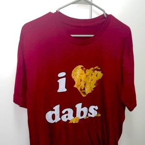 I love dabs t shirt burgundy large